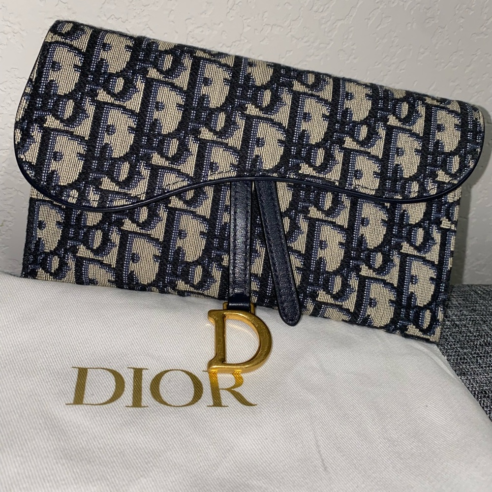 Dior Oblique Saddle Crossbody Bag/Wallet on Chain - Picture 4 of 15